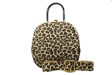 EMPRESS leopard print handbag with lucite handle