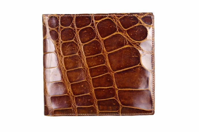 Brown crocodile skin wallet