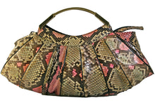 CAPRICE half moon python snake skin handbag