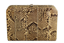 SUSAN GAIL rectangular python clutch