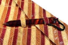 DEITSCH snakeskin patchwork handbag with lucite pin