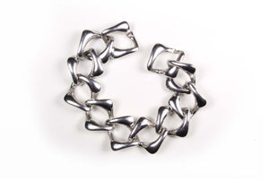 YVES SAINT LAURENT silver chain link bracelet
