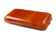 Vintage orange bakelite vanity purse bag