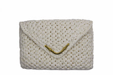 RODO white crochet raffia bag
