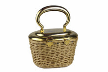 MARCUS BROTHERS wicker and metal bag