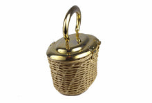 MARCUS BROTHERS wicker and metal bag