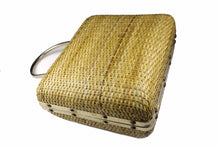 FRANZI structured beige wicker bag